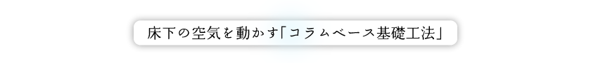 床下の空気を動かす「コラムベース基礎工法」